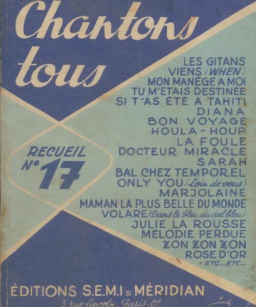Livrenpoche : Chantons tous n°17 - Collectif - Livre