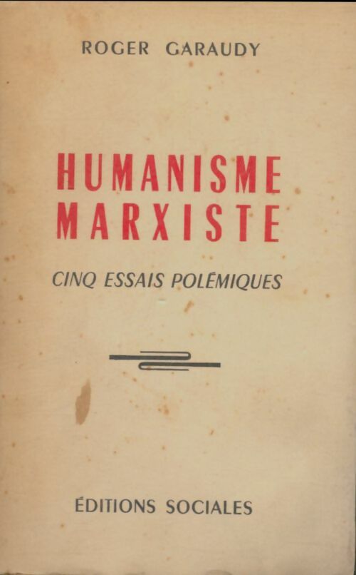 Livrenpoche : Humanisme marxiste - Roger Garaudy - Livre