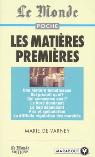 Livrenpoche : Les matieres Premières - De Varney-m - Livre