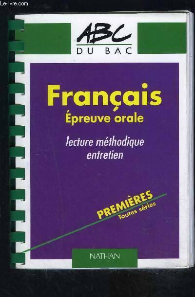 Livrenpoche : Abc : Épreuve orale de français - Collectif - Livre