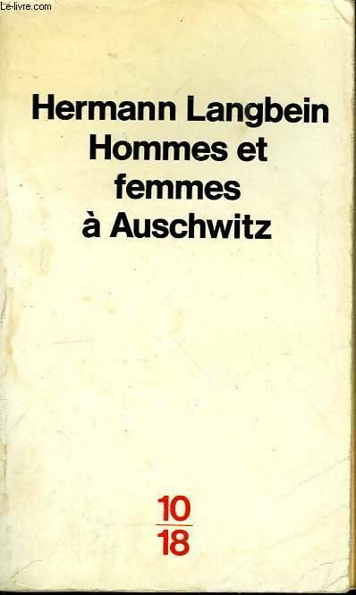 Livrenpoche : Hommes et femmes à Auschwitz - Hermann Langbein - Livre