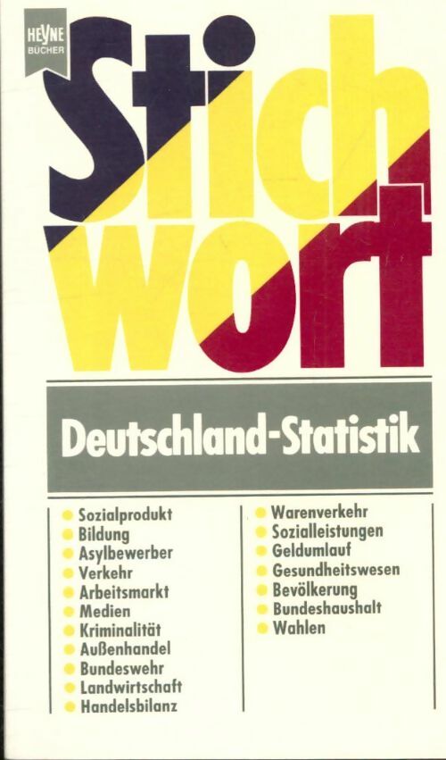 Stichwort deutschland- statistik - Collectif - Livre