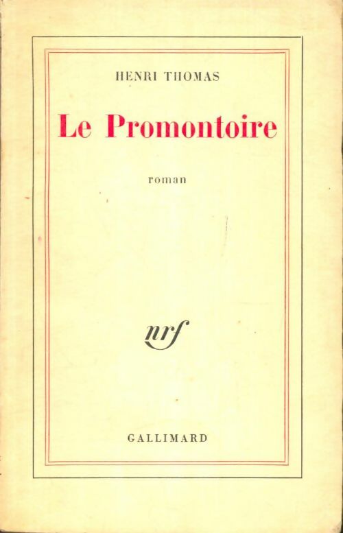 Livrenpoche : Le Promontoire - Henri Thomas - Livre
