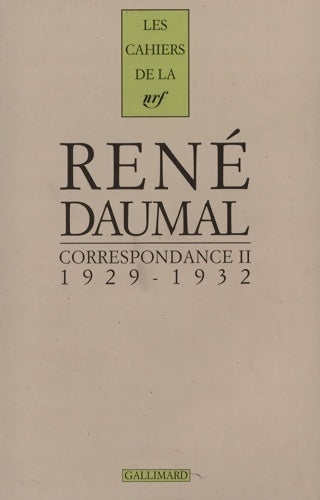 Livrenpoche : Correspondance - René Daumal - Livre