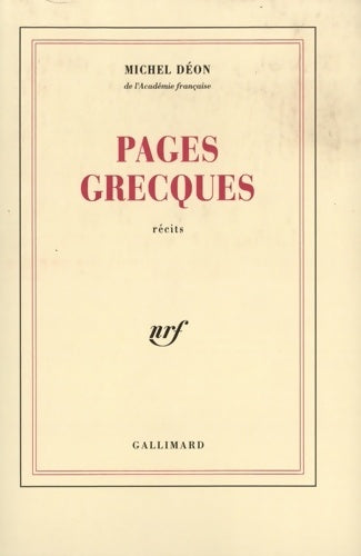 Livrenpoche : Pages grecques - Michel Déon - Livre