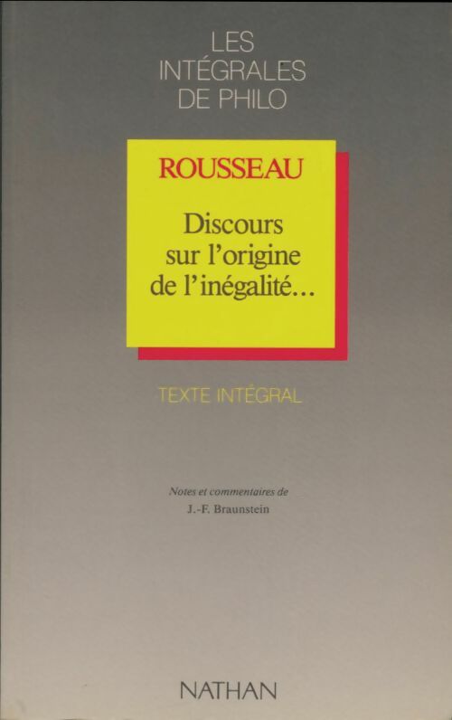 Livrenpoche : Discours sur l'origine et les fondements de l'inégalité parmi les hommes - Jean-Jacques Rousseau - Livre