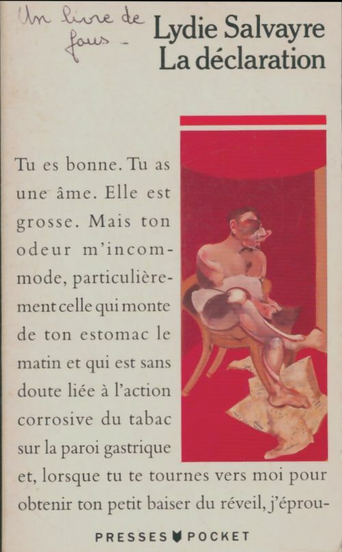 La declaration - Salvayre L. - Livre