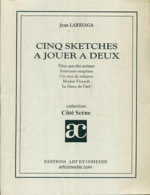 Livrenpoche : Cinq sketches à jouer à deux - Jean Larriaga - Livre