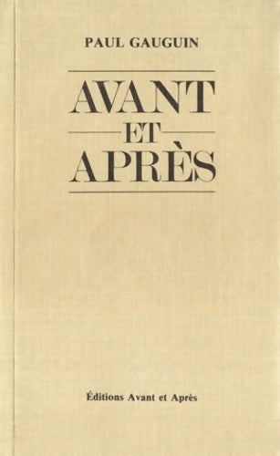 Livrenpoche : Avant et après - Paul Gauguin - Livre