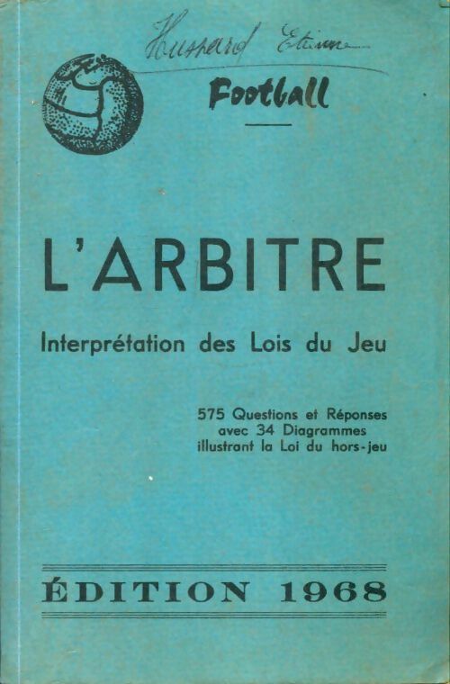 Livrenpoche : Football l'arbitre 1968 - Collectif - Livre