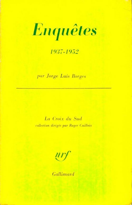 Livrenpoche : Enquêtes 1937-1953 - Jorge Luis Borges - Livre