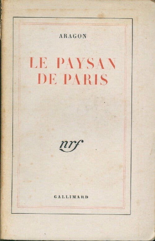 Livrenpoche : Le paysan de Paris - Louis Aragon - Livre