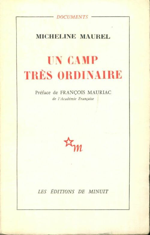 Un camp très ordinaire - Micheline Maurel -  Minuit Poche divers - Livre