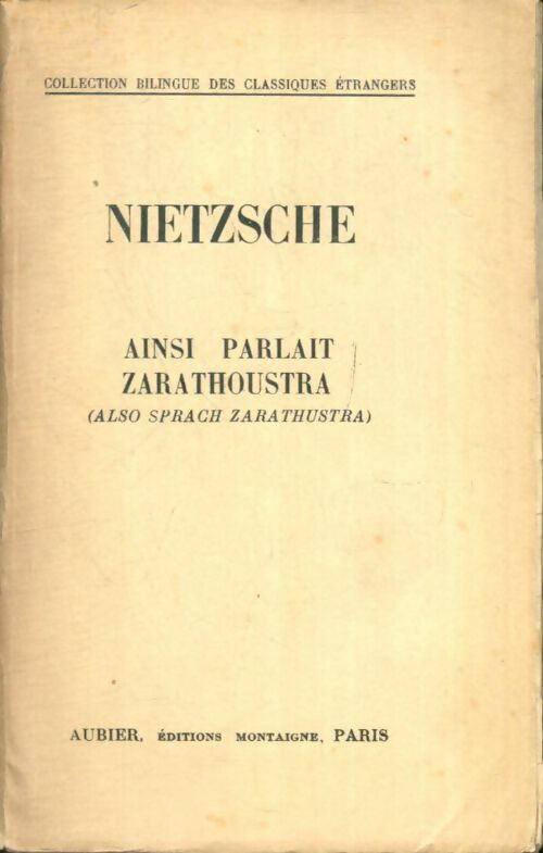Livrenpoche : Ainsi parlait Zarathoustra - Friedrich Nietzsche - Livre