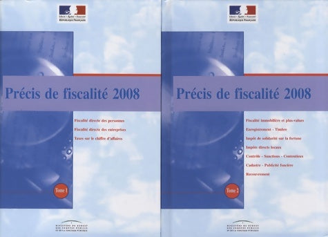 Livrenpoche : Précis de fiscalité : 2 volumes - Ministère Du Budget - Livre