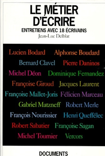 Livrenpoche : Le métier d'écrire - Jean-Luc Delblat - Livre