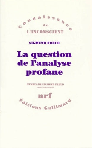 Livrenpoche : La question de l'analyse profane - Sigmund Freud - Livre