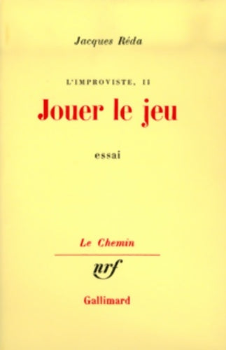 Livrenpoche : Jouer le jeu - Jacques Réda - Livre