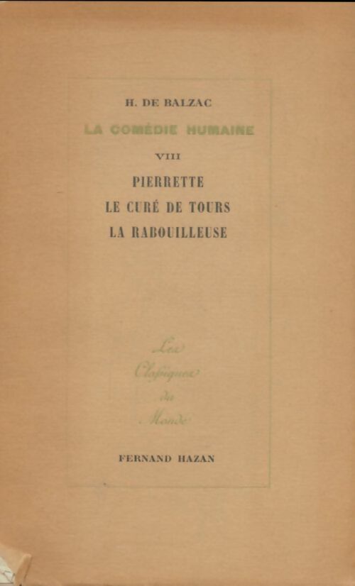 Livrenpoche : La comédie humaine Tome VIII - Honoré De Balzac - Livre