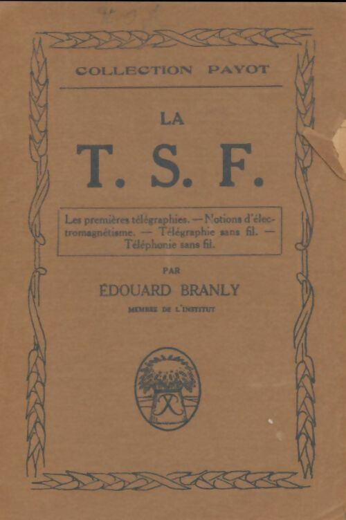 Livrenpoche : La T.S.F. - Edouard Branly - Livre