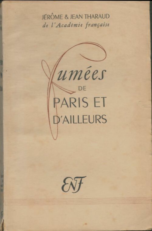 Livrenpoche : Fumées de Paris et d'ailleurs - Jean Jérôme; Tharaud - Livre
