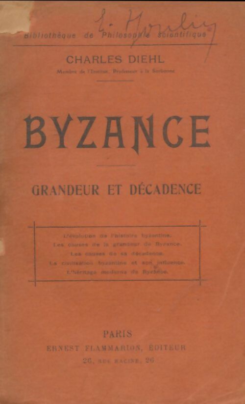 Livrenpoche : Byzance : Grandeur et décadence - Charles Diehl - Livre