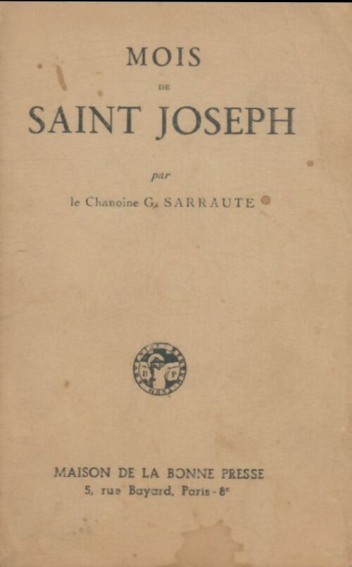 Livrenpoche : Mois de Saint-Joseph - G Sarraute - Livre