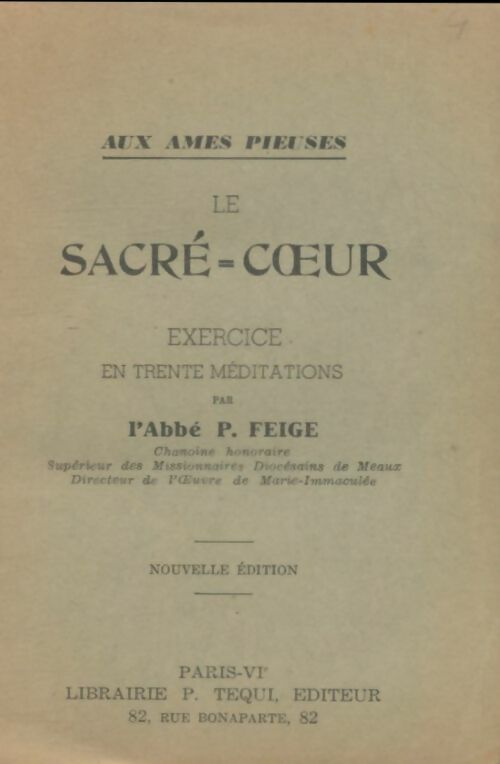 Livrenpoche : Le sacré-coeur - P Feige - Livre