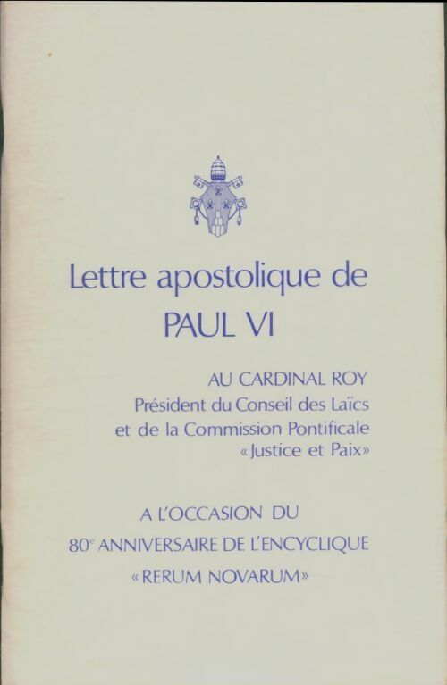 Livrenpoche : Lettre apostolique de Paul VI - Paul VI - Livre