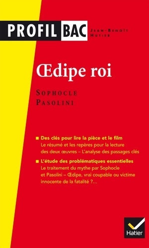 Livrenpoche : Profil - Sophocle/Pasolini Oedipe roi : Analyse comparée des deux oeuvres - Sophocle - Livre
