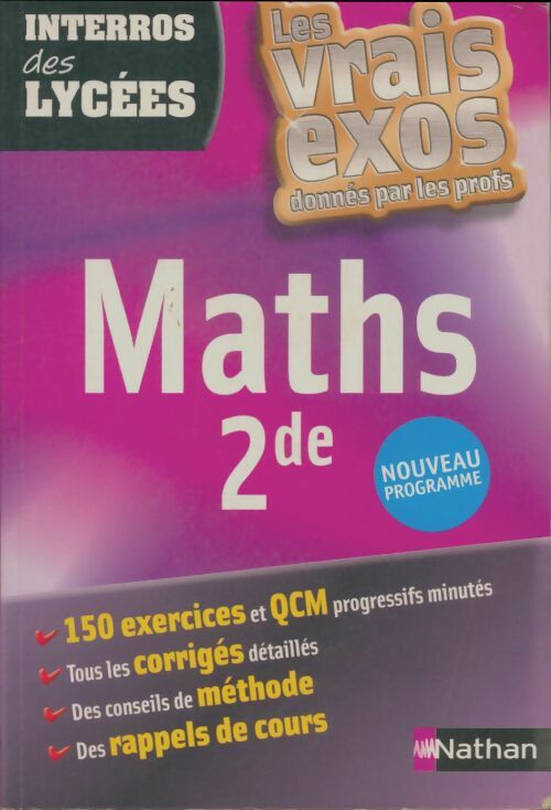 Livrenpoche : Interros des lycées maths Seconde - Erik De Brauwère - Livre