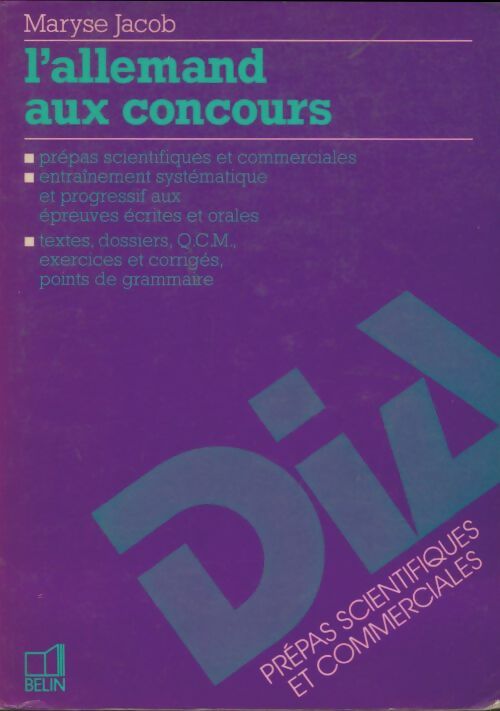 Livrenpoche : L'allemand aux concours - Maryse Jacob - Livre