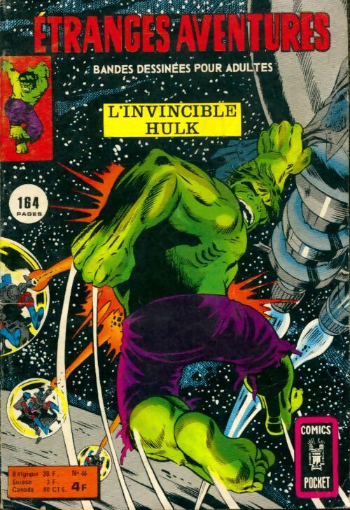Livrenpoche : Etranges aventures n°46 : L'invincible Hulk - Collectif - Livre