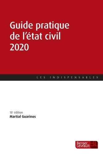 Livrenpoche : Guide pratique de l'état civil 2020 - Martial GUARINOS - Livre