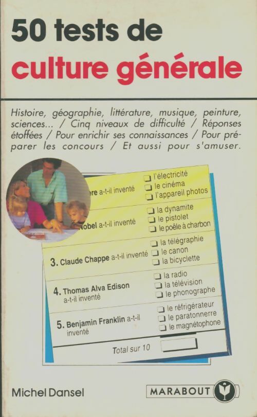 Livrenpoche : 50 tests de culture générale - Michel Dansel - Livre