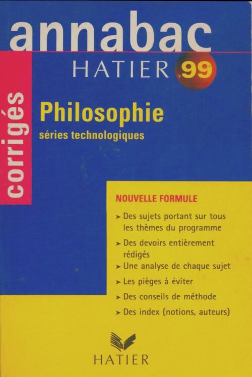 Livrenpoche : Philosophie séries technologiques 1999 - Gilles Ribault - Livre