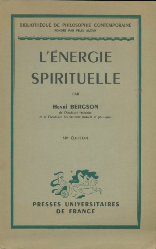 Livrenpoche : L'Energie spirituelle - Henri Bergson - Livre