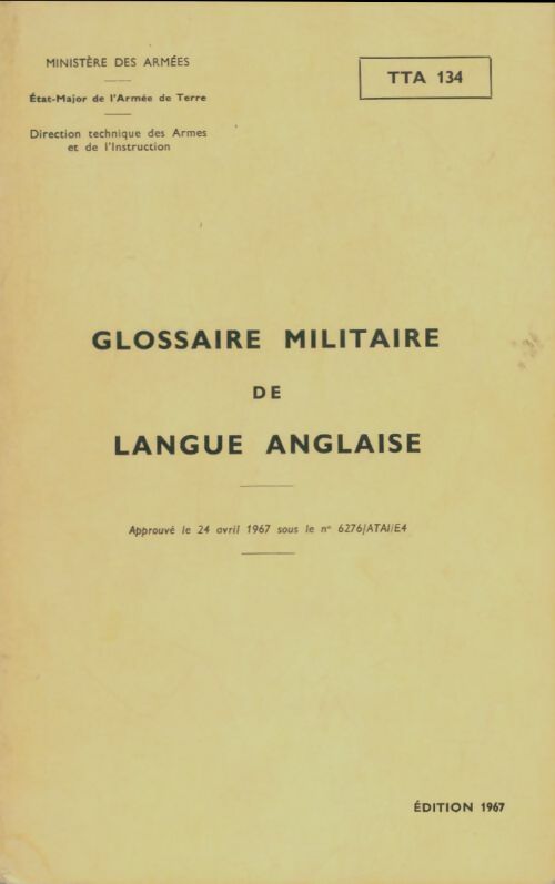 Livrenpoche : Glossaire militaire de langue anglaise - Collectif - Livre