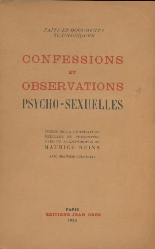 Livrenpoche : Confessions et observations psycho-sexuelles - Collectif - Livre
