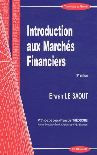 Livrenpoche : Introduction aux marchés financiers - Erwan Le Saout - Livre