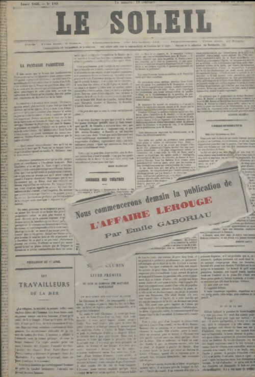 Livrenpoche : L'affaire Lerouge - Emile Gaboriau - Livre