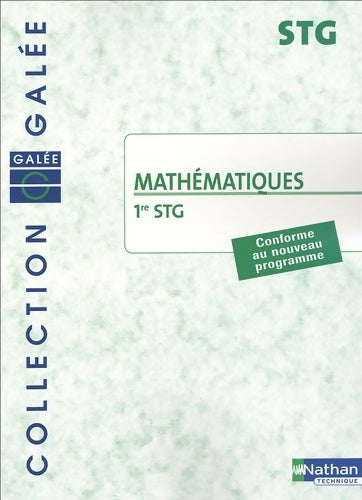 Livrenpoche : Mathématiques 1e STG - Jean-Luc Dianoux - Livre
