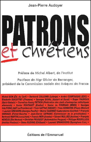 Livrenpoche : Patrons et chrétiens - Jean-Pierre Audoyer - Livre
