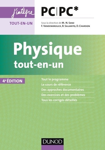 Livrenpoche : Physique tout-en-un PC-PC* - 4e éd. - Marie-Noëlle Sanz - Livre