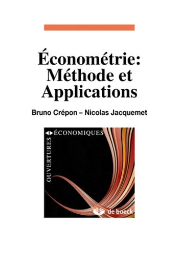 Livrenpoche : Econometrie : Méthode et Applications - Jacquemet Nicolas - Livre