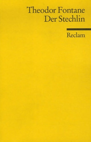Livrenpoche : Der stechlin - Theodor Fontane - Livre
