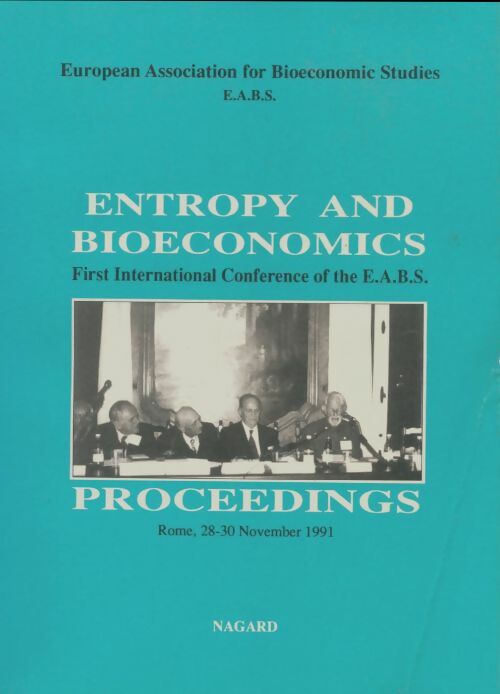 Livrenpoche : Entropy and bioeconomics - Collectif - Livre