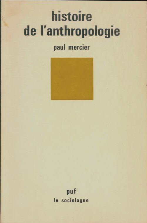Livrenpoche : Histoire de l'anthropologie - Paul Mercier - Livre