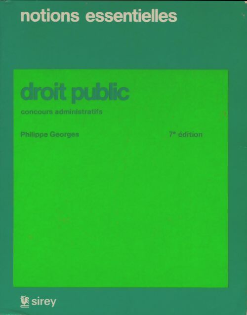 Livrenpoche : Droit public. Concours administratifs - Philippe Georges - Livre