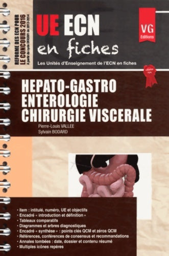 Livrenpoche : Hépato-Gastroentérologie Chirurgie viscérale - Pierre-Louis Vallée - Livre